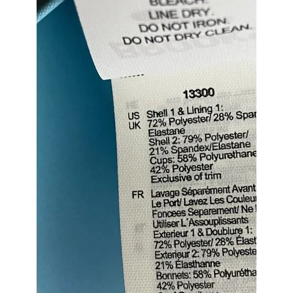 Brooks 40DDE Drive 3 Pocket Run Bra Vivid Teal Compression Wicking Quick Dry - Picture 2 of 11